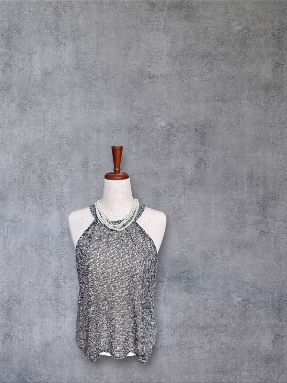 ✨ Sheer Sparkly  Top Silver Metallic Lightweight Blouse